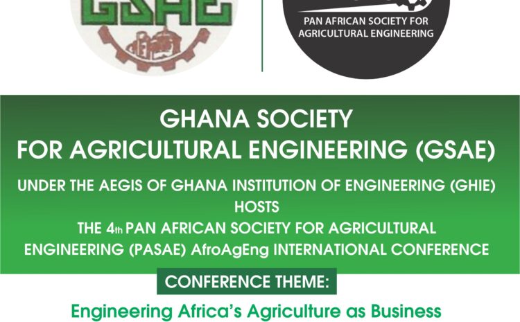  4th Pan African Society for Agricultural Engineering (PASAE) AfroAgEng International Conference – 2022